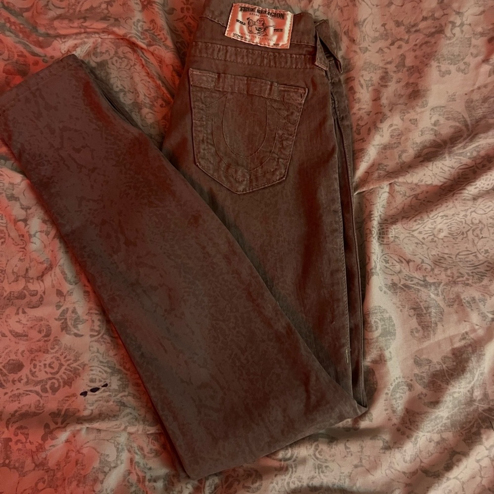 true religion print skinny jeans
